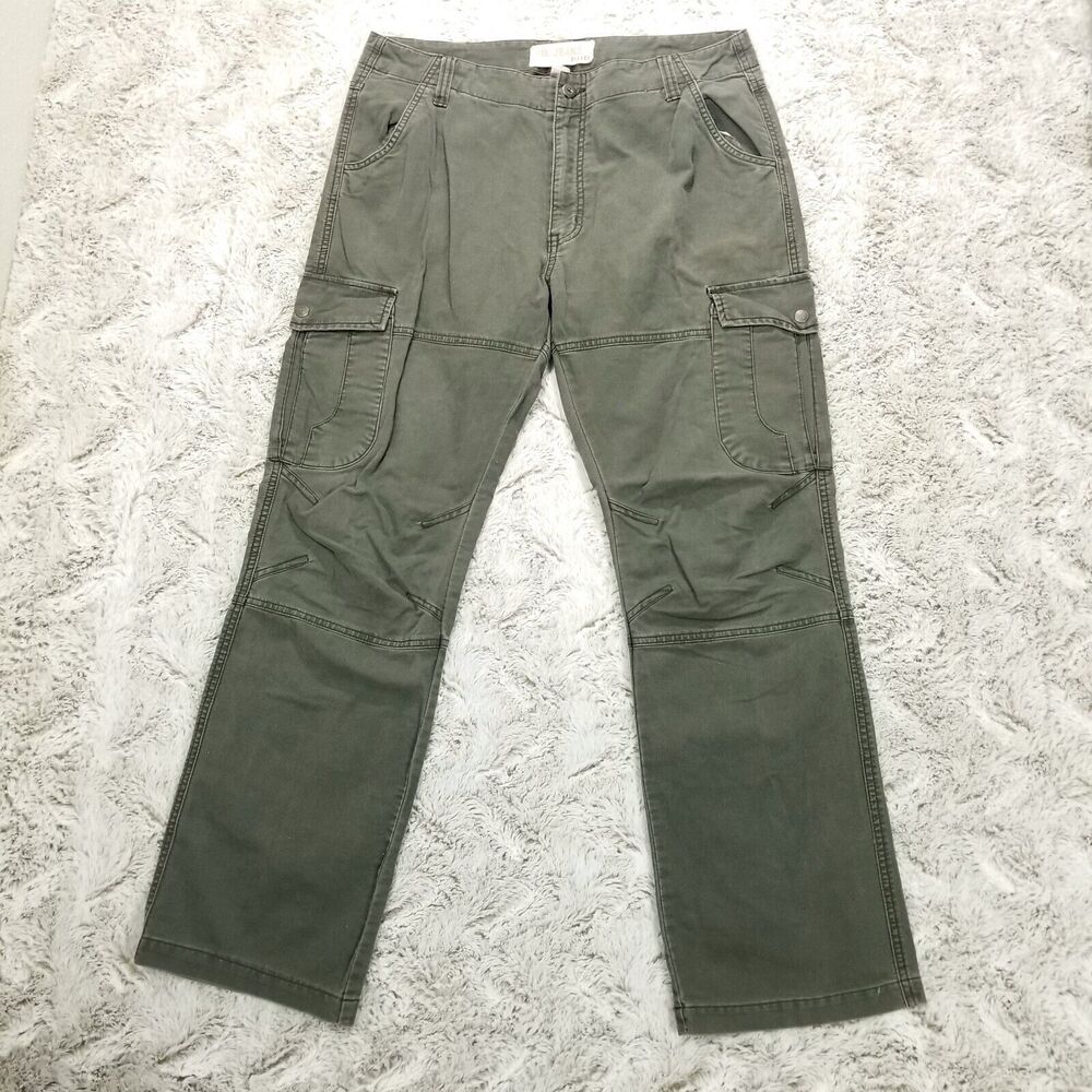 Dieseel Cargo Jeans Mens Size XXXL Gray Straight Flat Front Dark Wash